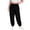 Black, variant on Women's Plus Size Jogger Pants Drawstring Elastic Waisted and Stretch Tapered Leg Solid Color Cargo Pants Summer Lightweight Soft Comfort Sports Workout Wear Red XXXL