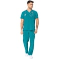 thumbnail image 5 of Urbane Performance One-Pocket Tuckable Scrub Top for Men: Modern Tailored Fit, V-Neck Medical Scrub Top 9154, 5 of 7