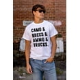 thumbnail image 3 of Camo Bucks Trucks Cute Hunter Son Men's Big & Tall Crewneck Graphic Tee Brisco Brands 2X, 3 of 5