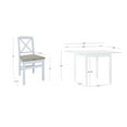 thumbnail image 2 of Linon Peake 3-Piece Drop Leaf Dining Set, White, 2 of 13