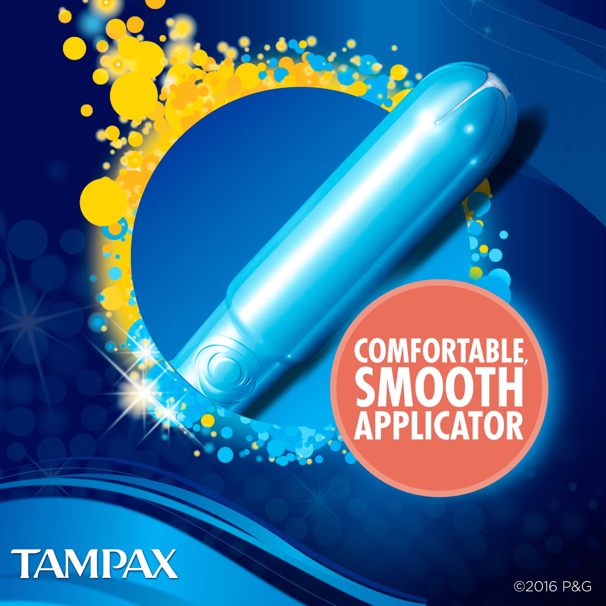 Tampax Pearl Tampons with Plastic Applicator, Regular, Unscented, 54 Ct