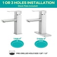 Vesteel Stainless Steel Bathroom Sink Faucet, Single Handle Vanity