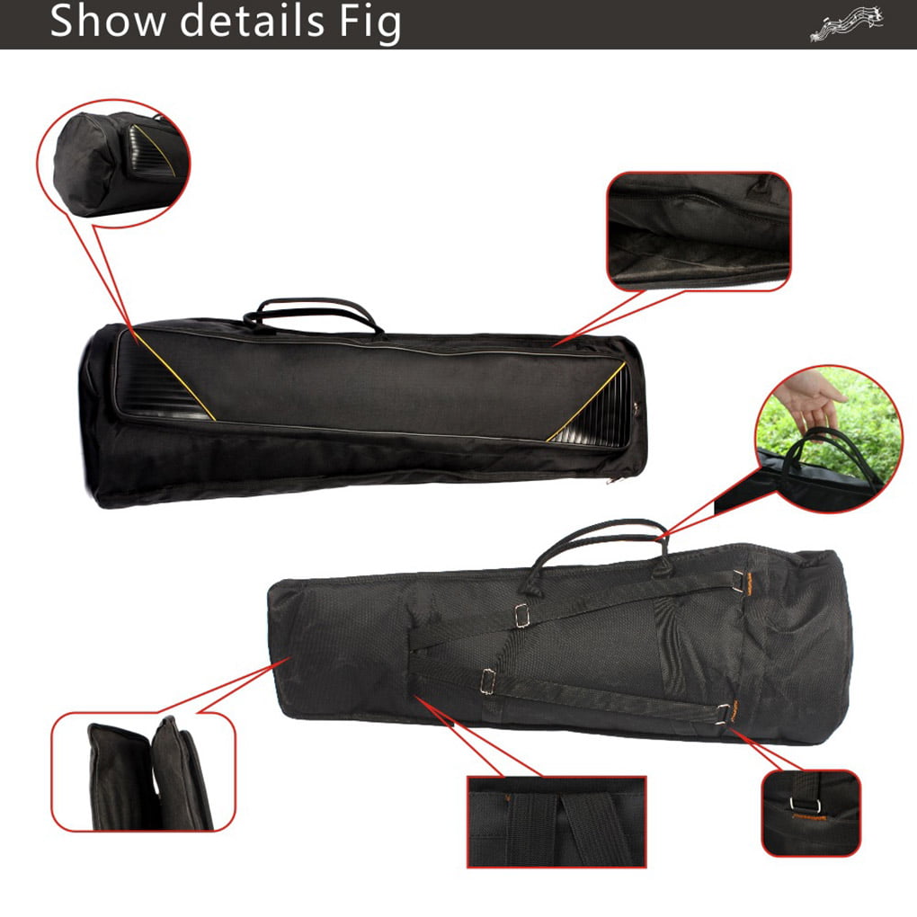 heacker Aggiungere Cotone Ox Tessuto Trombone tenore Gig Bag Carry Cassa della Spalla Supporto dello Strumento Musicale Bag