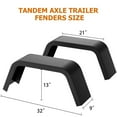 thumbnail image 2 of Ataucjin 2 Pack Trailer Fenders, Tandem Axle Trailer Fenders Fit 14"-16" Tires,Heavy Duty Steel Double Axle Trailer Fenders Car Hauler Trailer,Cargo Trailer,Utility Trailer,Landscape Trailer, 2 of 6