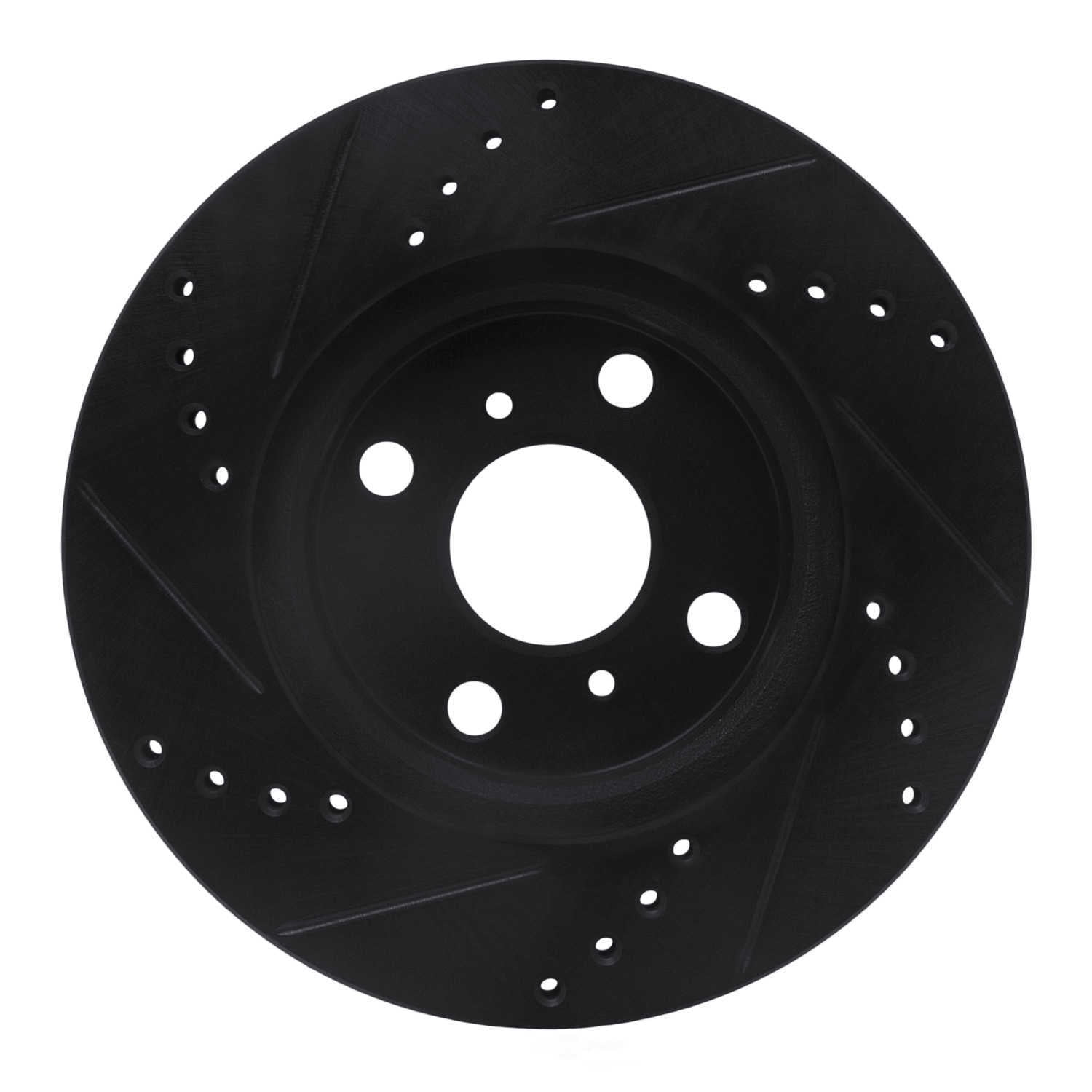 Dynamic Friction Company 633-76078R DFC Brake Rotor - Drilled And Slotted - Black