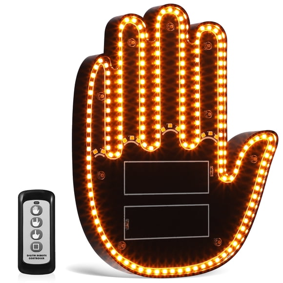 Shisuyan Car Finger Light Hand Gesture Light For Car Window Light Up Sign Gesture Turn Signal