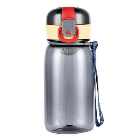 

400ml Small Water Bottle with Wide Mouth Lids and Removable Strainer Portable Transparent Water Cup Leakproof Water Jug
