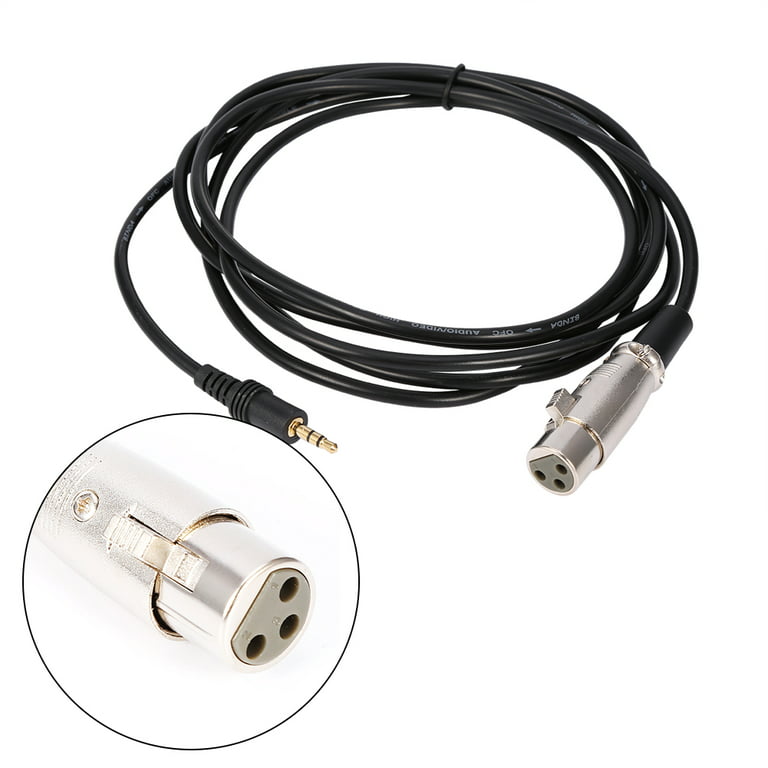 Stereo audio cable XLR 3-pin male to TRS jack 3.5mm male 3m