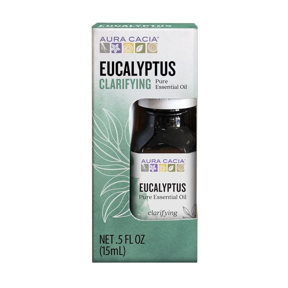 Aura Cacia 100% Pure Essential Oil Eucalyptus (E. Globulus) - 0.5 Oz