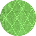 thumbnail image 1 of Ahgly Company Indoor Round Abstract Green Modern Area Rugs, 3' Round, 1 of 4