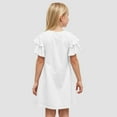 thumbnail image 5 of Gubotare Tween Dresses Girls Baby Girl Spring Floral Ruffle Dress Dress Short Sleeve Summer Outfit Casual Toddler Dress Size 13-14T (White,13-14 Years), 5 of 8