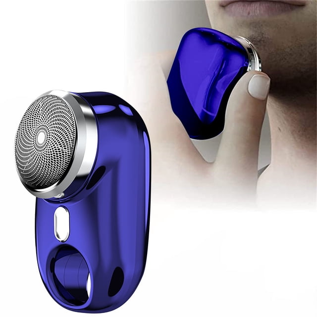 Mini Rasoir Portable Rasoir Électrique Mise à Niveau 2023 Rasoir Électrique de Voyage Rasoir Électrique de Poche Rasoir Rechargeable Mini Rasoir Hommes Raser Barbe, Bleu Rasoir Électrique
