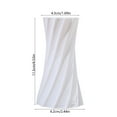 thumbnail image 3 of Kumdkd 8" Modern White Plastic Flower Vase - Sleek Decorative Vase for Bookshelf, Mantel & Coffee Table - Lightweight Home & Office Decor for Fresh/Dried Flowers, 3 of 6