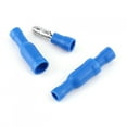 Bullet Socket Crimp Wire Connectors for Autos Cars Male Female (Blue