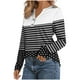 thumbnail image 4 of Ailaofu Womens Long Sleeve Tops Fall Button V Neck Graphic Shirts Dressy Casual Henley Tops Women Blouses, 4 of 5