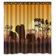 thumbnail image 1 of Cortina de Ducha ABPHQTO Horizontal De Elefantes Salvajes En Los Árboles Del Atardecer Africano 160x180 Cm, 1 of 1