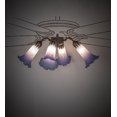 thumbnail image 4 of Meyda Tiffany 261522 Blue/White Tiffany Pond Lily 19" Wide 4 Light Ceiling Fan Light Kit -, 4 of 4