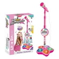 thumbnail image 1 of MVRLSH Clearance! Kids Microphone And Stand Kids Karaoke Machines For Girls Children's Microphone Adjustable Karaoke Machine With Light Pedal Girls Pastime Sing Musical Toy With Flashing, 1 of 7