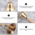thumbnail image 5 of KAIYANG Campana de mano de metal navideña con mango de madera, adorno de campana navideña para niños, suministros para festivales de bodas y escuelas navideñas (color madera) (1 pieza), 5 of 5