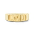 thumbnail image 3 of AFFY Father's Day Jewelry Gifts 14K Yellow Gold over Silver Men's DAD Band Ring-14, 3 of 7