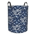 thumbnail image 2 of Balery Dragon Round Laundry Basket with Handles Waterproof Freestanding Laundry Hamper for Clothes Toys in the Dorm and Family-, 2 of 8