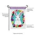 thumbnail image 3 of Evergreen Gingham Bunny Garden Applique Flag 12.5 x 18 Inches Indoor Outdoor Decor, 3 of 8