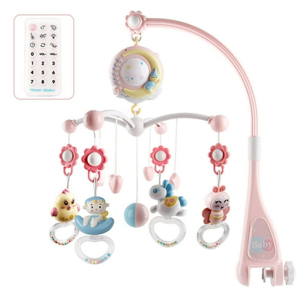 Musical Baby Crib Mobile Toy With Lights And Music Star Projector Hanging Rotating Bell Timing Projection For Baby Shower Gift Walmart Com Walmart Com