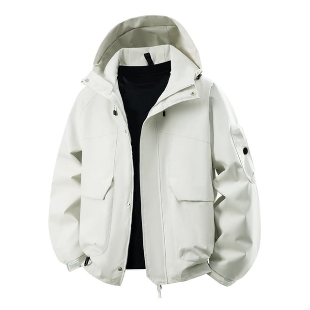 Veste Utilitaire de Sentier Unisexe Imperméable Coupe-Vent Capuche Ajustable Grande Taille Inclusive Randonnée Techwear Gorpcore Coquille d'Aventure