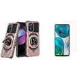 thumbnail image 1 of Case with Screen Protector Bundle for Moto G Stylus 5G 2022: Heavy Duty Shield Cover (Rose Gold) and (2-Pack) Tempered Glass Shields, 1 of 8