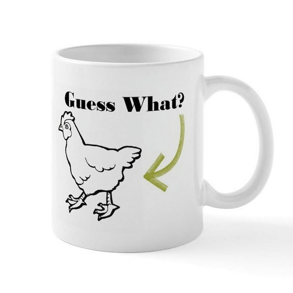 CafePress - Chicken Butt Mug - 11 oz Ceramic Mug - Novelty Coffee Tea Cup