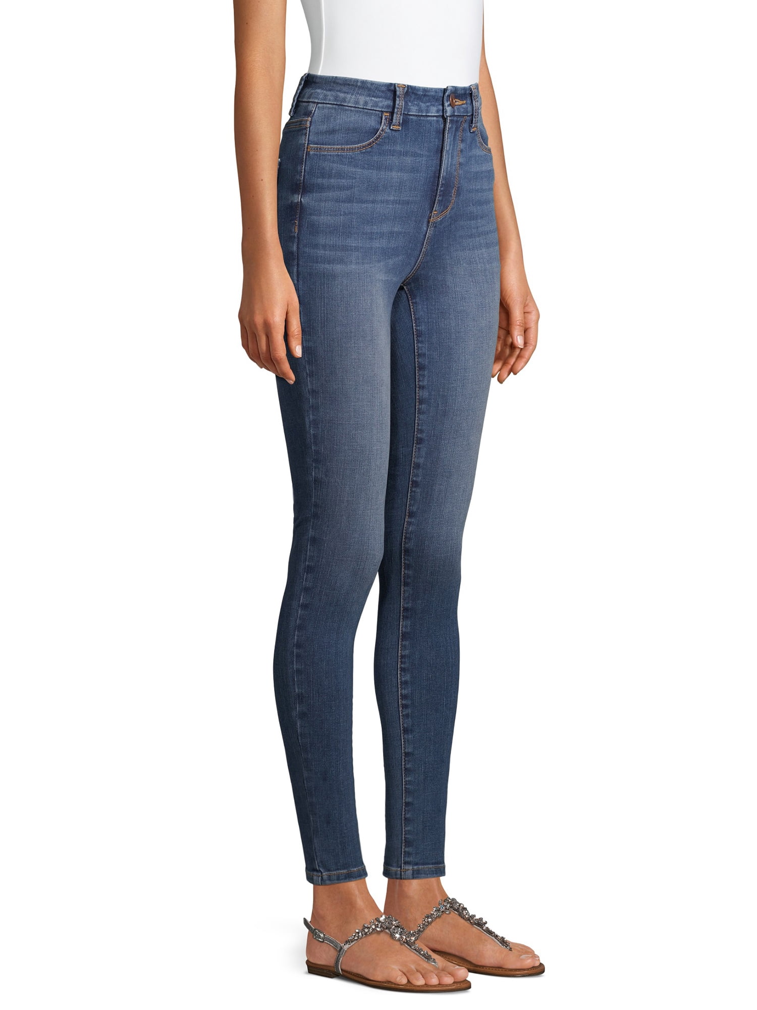 No Boundaries Juniors Curvy Ultra High Rise Ankle Skinny Jeans