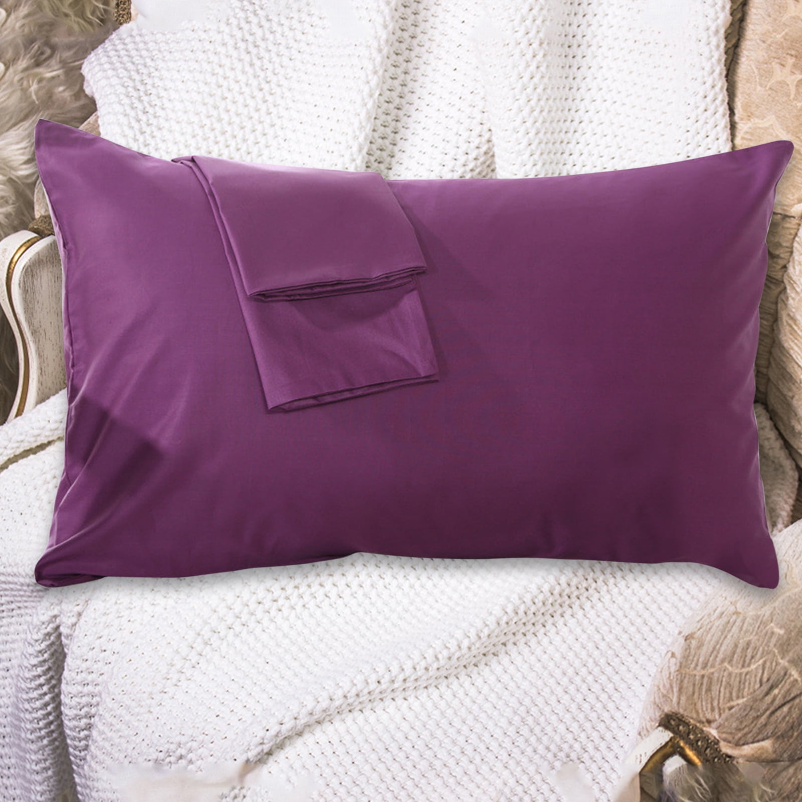 NIUREDLTD Thread Count Black Cotton Pillowcases Standard Case Covers