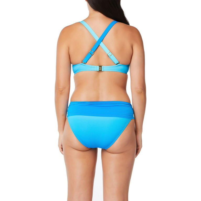 Women's Bleu Rod Beattie C22357D Coast To Coast Underwire Molded Bikini Swim  Top (Surf Blue 38DD) 