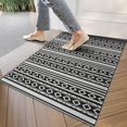 thumbnail image 4 of Bohemian Retro Floral Non-Slip Entryway Door Mat,Boho Indoor Decor Durable Low Plush Door Mat,Washable Welcome Rug for Patio Hallway Home Decor 17x30 Inches, 4 of 7