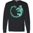 thumbnail image 3 of Inktastic Christmas Dragon with Candy Cane Long Sleeve T-Shirt, 3 of 5