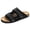 Black, variant on Women's Cork Footbed Slide Sandals Lightweight EVA Adjustble Straps Arch Support Comfort Summer Sandals Size 4.5-10