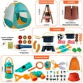 thumbnail image 3 of Set de camping Qtioucp Kids con tienda de campaña, linterna y proyector, 50 unidades, 3 of 6