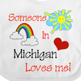 thumbnail image 4 of Inktastic Someone in Michigan Loves Me Boys or Girls Baby Bib, 4 of 4