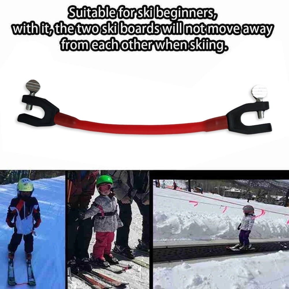 Connecteur De Spatules De Ski Pour Débutants - Aide Au Contrôle Et Aux Virages - Léger, Portable, Serrage Facile - Rouge