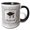 Black/White, variant on 3drose, Graduation Cap, Diploma, Faded Dots, Silver Frame, Vines, 2018, Black, 11oz Two-tone Yellow Mug