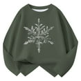thumbnail image 4 of XAOFW Kids T-Shirts Girls Graphic Snowflake Print Round Neck Toddler Youth Everyday Play Long Sleeve Comfort Breathable Daily Lounging Tee, 4 of 4