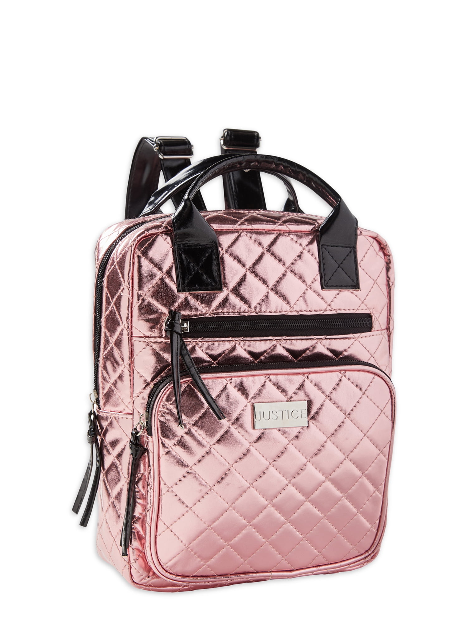 justice pink backpack