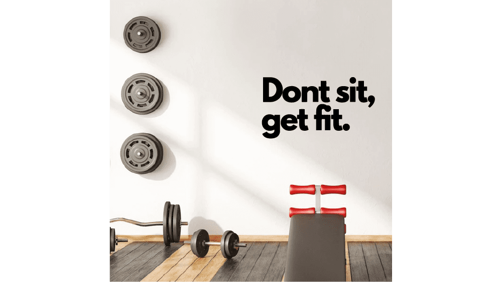 Dont Sit Get Fit Quote Fitness Workout Work Out Success Motivation Quotes Wall Decals Healthy
