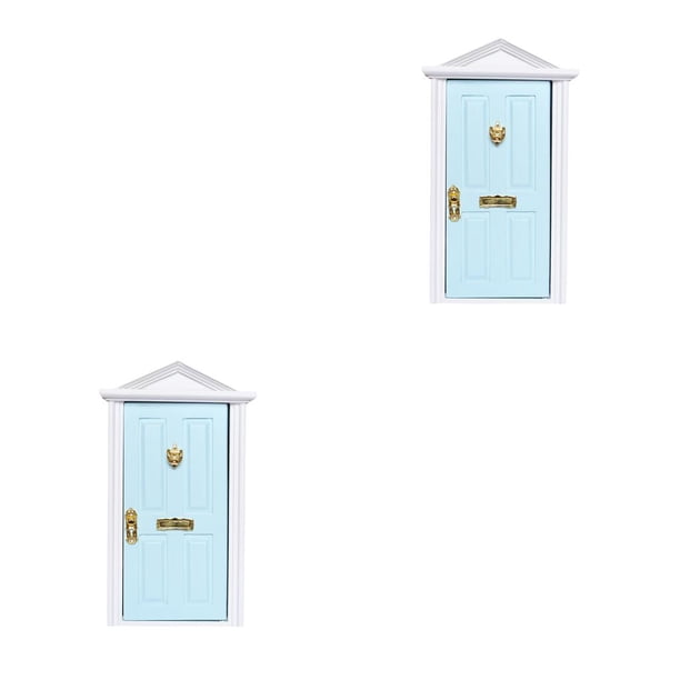 sweethay 1 juego * Mini puerta de casa creativa encantadora 1/12 maravillosas y hermosas Mini puertas de modelos de muebles en miniatura Type2 NO2