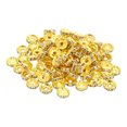 thumbnail image 1 of Unique Bargains 10mm Spacer Beads, 100pcs Bead Spacers Rhinestone Round Bulk Beads for Jewelry Making, Gold, 1 of 5