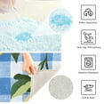 thumbnail image 3 of Yayeee Bath Rug for Bathroom Floor Non Slip Rectangle Fluffy Soft Absorbent Mat, 16"x24", Light Blue Plaid, 3 of 7