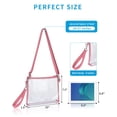 thumbnail image 2 of Bagenius Clear Purse Bolsa transparente aprobada por el estadio con correas extraíbles para el trabajo, eventos deportivos y conciertos, 2 of 5