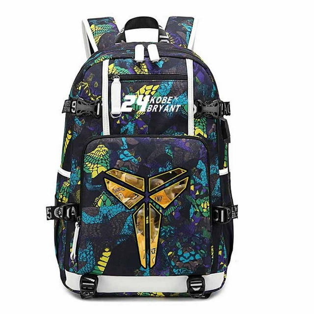 Mochila Oxford de tela Oxford con dibujos animados de Kobes Bryants para niños
