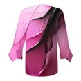 thumbnail image 5 of Dyegold Blouses For Women Dressy Casual 3/4 Flare Sleeve Lace Trim V Neck Floral Print Vintage Tunic Tops Loose Fit Shirts, 5 of 5