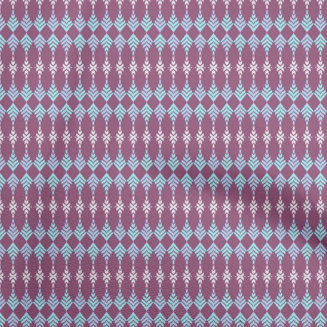 oneOone Rayon Pink Fabric Asian Ikat Sewing Material Print Fabric By The Yard 56 Inch Wide